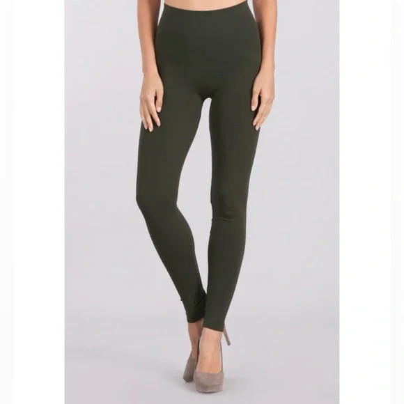 M. Rena Cropped Tummy Tuck Legging, Dark Gray, Ultra Comfortable, One Size - Picture 1 of 10